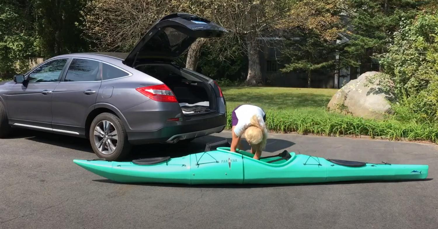 Pakayak Portable Kayak - Kayak collapses down to haul around like a backpack