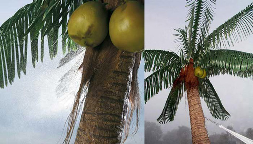 Palm Tree Hammock Stand With Misters Lets You Create Paradise In Your Backyard - Original Palm Island Hammock Stand