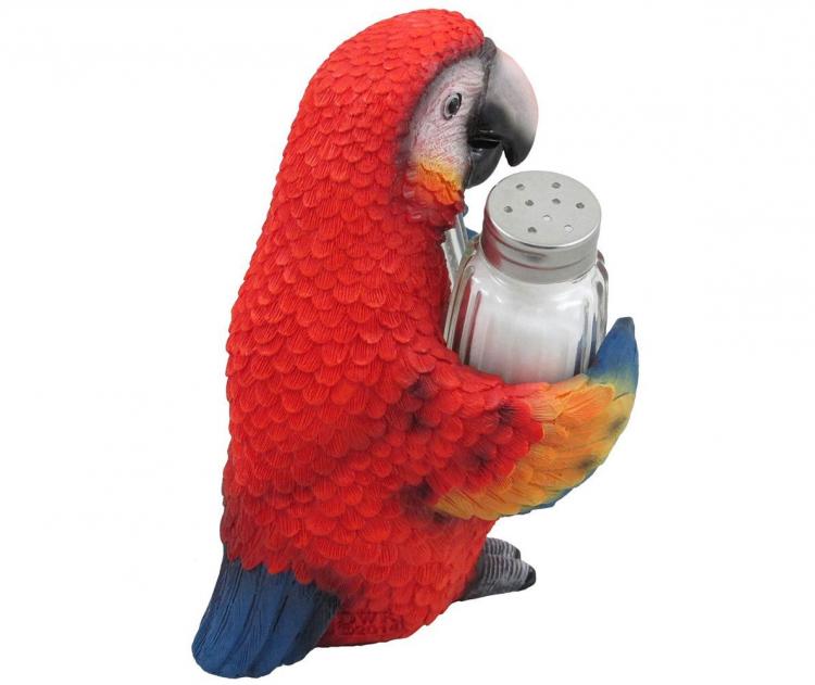 Parrot Salt and Pepper Set - Parrot holding salt and pepper