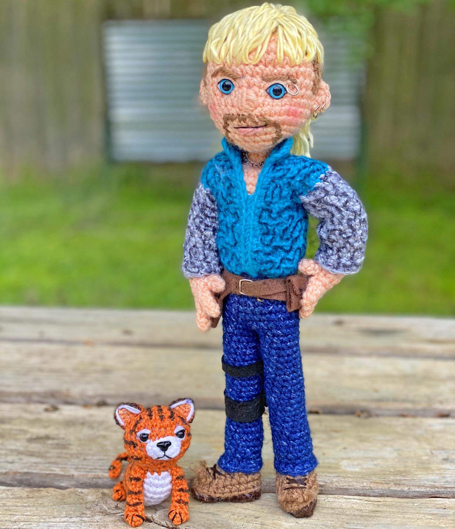 Joe Exotic Tiger King Crochet Pattern - Crochet Joe Exotic Big Cat Mullet Guy