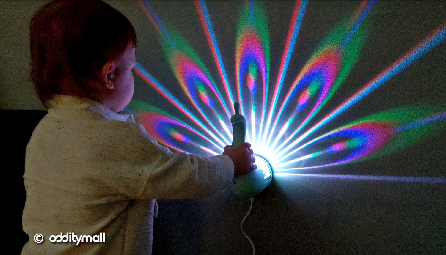 LED Peacock Night-Light Projects Its Colorful Plumage Onto Your Wall