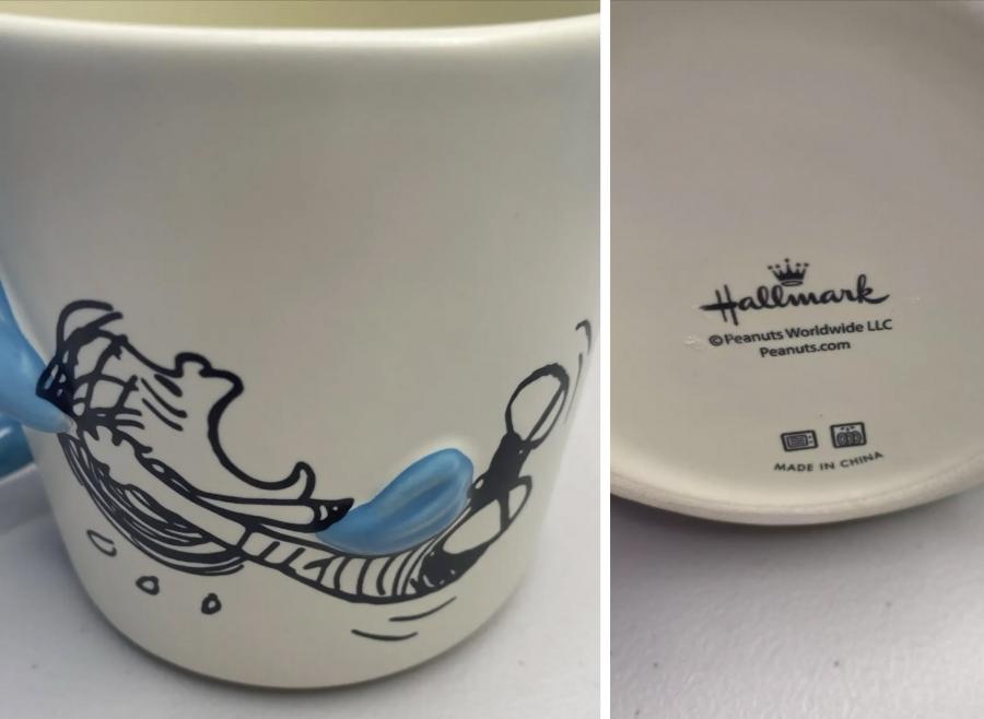 Peanuts Blue Blanket Handle Mugs
