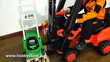 Kids Pedal Powered Forklift - Childrens Toy Forklift - Functioning toy forklift actually lets you pick stuff up