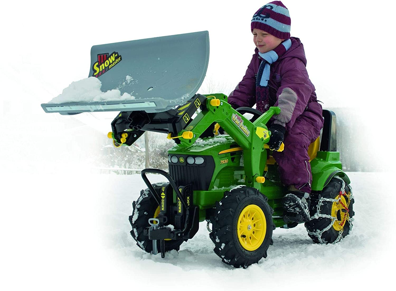 Rolly Toys Pedal Powered Snow Plow - Tractor Snow plow fire brigade truck