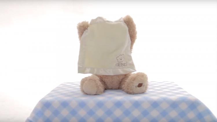Gund Peek-a-Boo Teddy Bear - Automatic game playing teddy bear