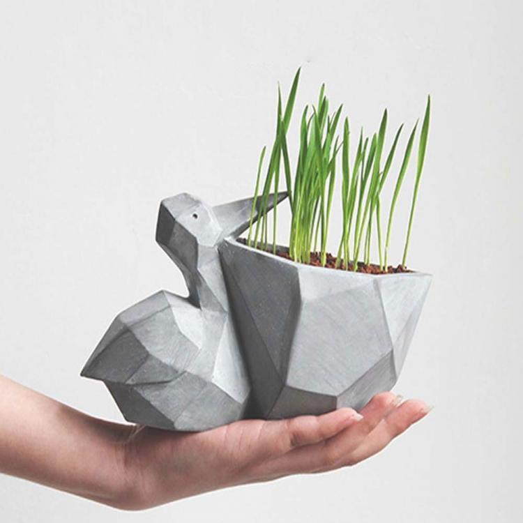 Geometric Pelican Flower Pot - Pelican mouth planter