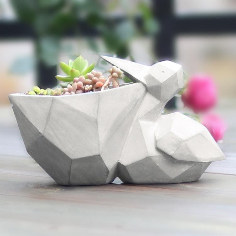 Geometric Pelican Flower Pot - Pelican mouth planter
