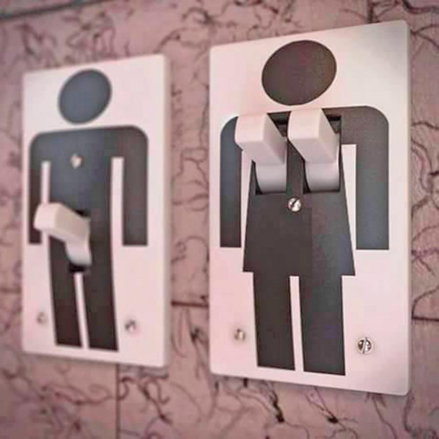 Stick figure Penis and boobs light switch plate