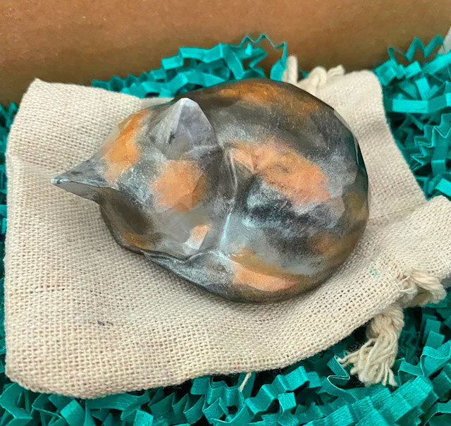 Sleeping dog/cat pet ashes figurine keepsake