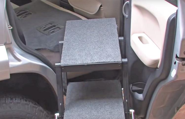 Pet Loader Folding Dog Stairs Helps Get Elderly Dogs Into Car or Truck