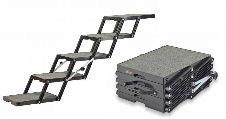 Pet Loader Folding Dog Stairs Helps Get Elderly Dogs Into Car or Truck