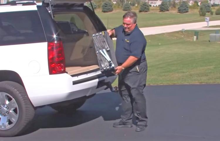 Pet Loader Folding Dog Stairs Helps Get Elderly Dogs Into Car or Truck