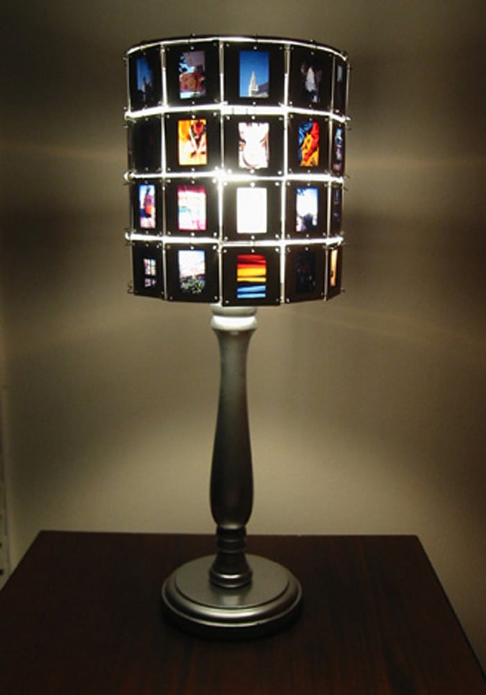 DIY Photo Slide Lamp Shade Vintage lamp idea