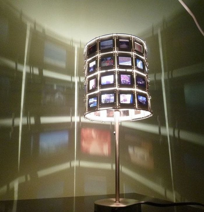 DIY Photo Slide Lamp Shade Vintage lamp idea