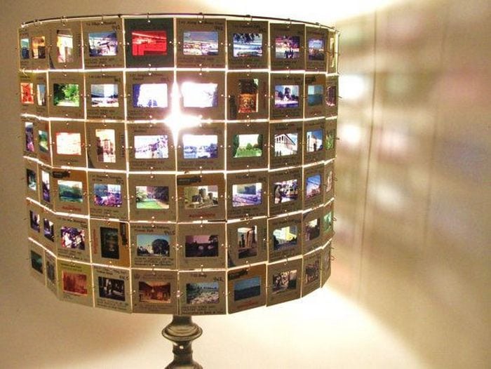 DIY Photo Slide Lamp Shade Vintage lamp idea