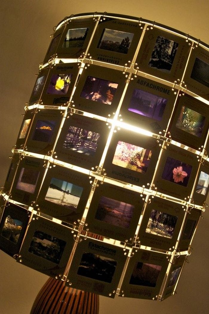 DIY Photo Slide Lamp Shade Vintage lamp idea
