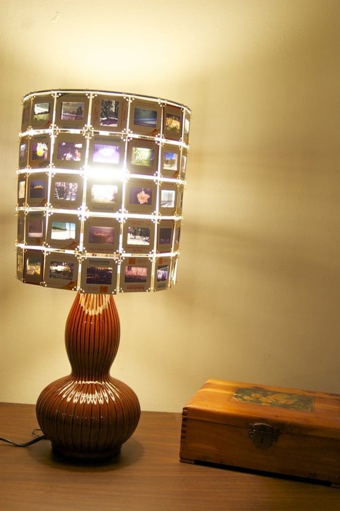 DIY Photo Slide Lamp Shade Vintage lamp idea