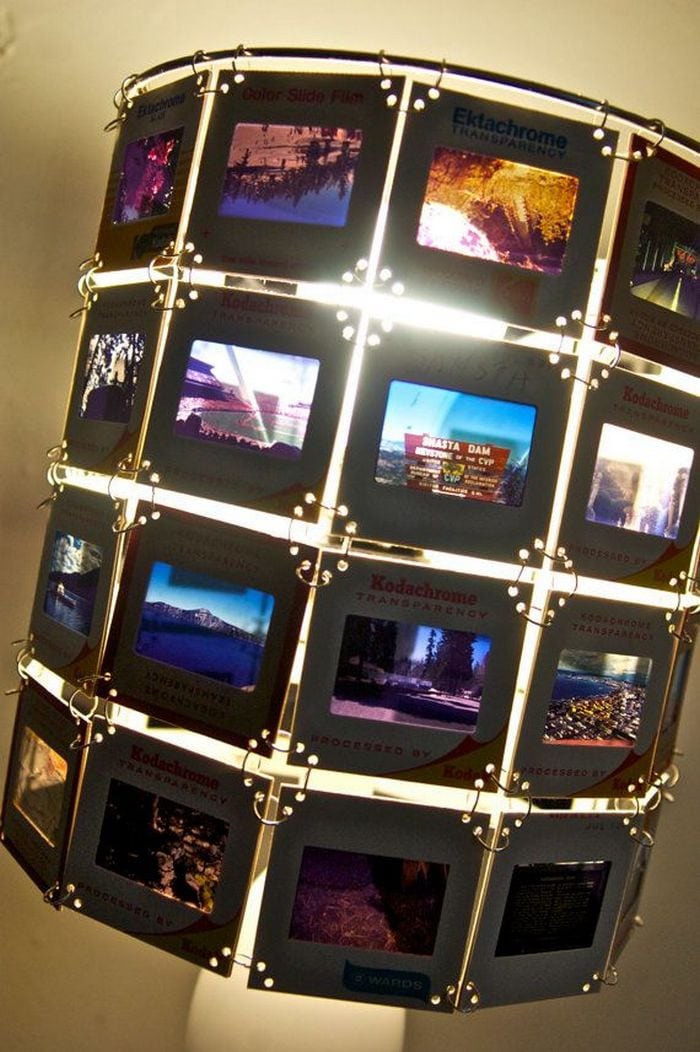 DIY Photo Slide Lamp Shade Vintage lamp idea