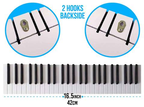 Piano Keys Coat Rack - Wall-Mounted Coat Hook keyboard keys coat rack