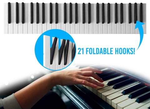 Piano Keys Coat Rack - Wall-Mounted Coat Hook keyboard keys coat rack