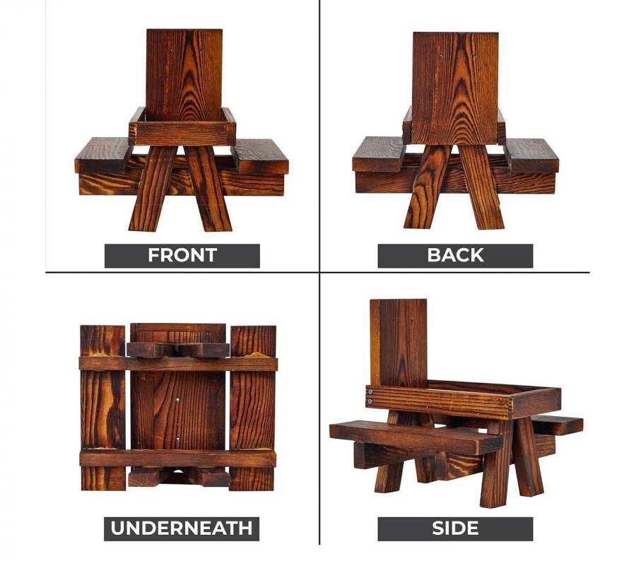 Picnic Table Squirrel Feeder With Umbrella