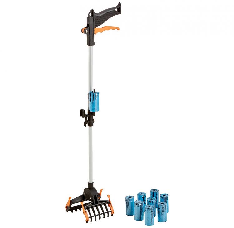 Pik-a-Poo Pooper Scooper - Poop Bag Attached To Pooper Scooper - Collapsible Pooper Scooper