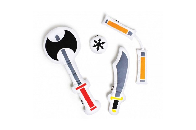 Pillow Fight Weapons - Soft weapon shaped pillows for pillow fights