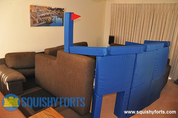 Magnetic Pillow Fort Cushions Pack Away Into an Ottoman When Not In Use - Squishy forts fort cushions
