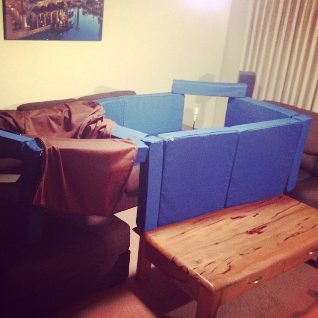 Magnetic Pillow Fort Cushions Pack Away Into an Ottoman When Not In Use - Squishy forts fort cushions