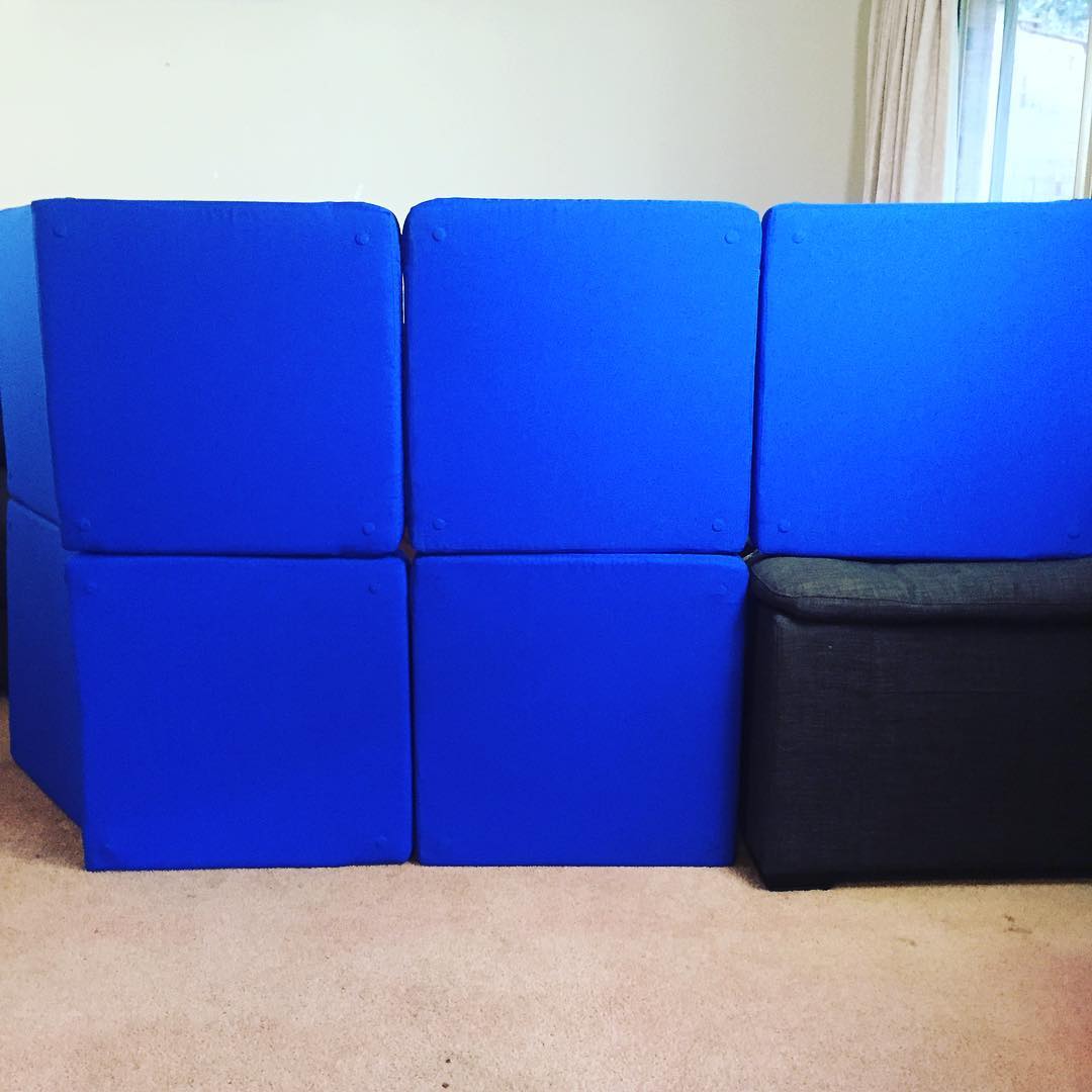 Magnetic Pillow Fort Cushions Pack Away Into an Ottoman When Not In Use - Squishy forts fort cushions