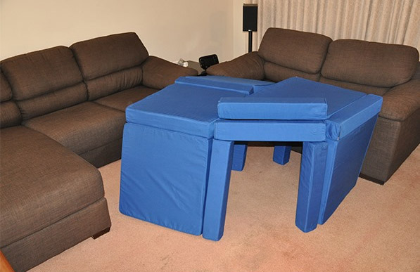 Magnetic Pillow Fort Cushions Pack Away Into an Ottoman When Not In Use - Squishy forts fort cushions