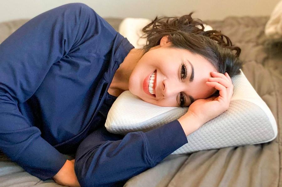 Sutera Ergonomic Pillow With Arm slots for side and stomach sleepers
