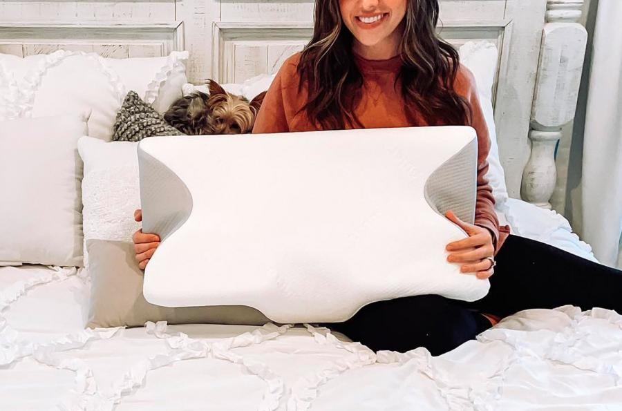 Sutera Ergonomic Pillow With Arm slots for side and stomach sleepers