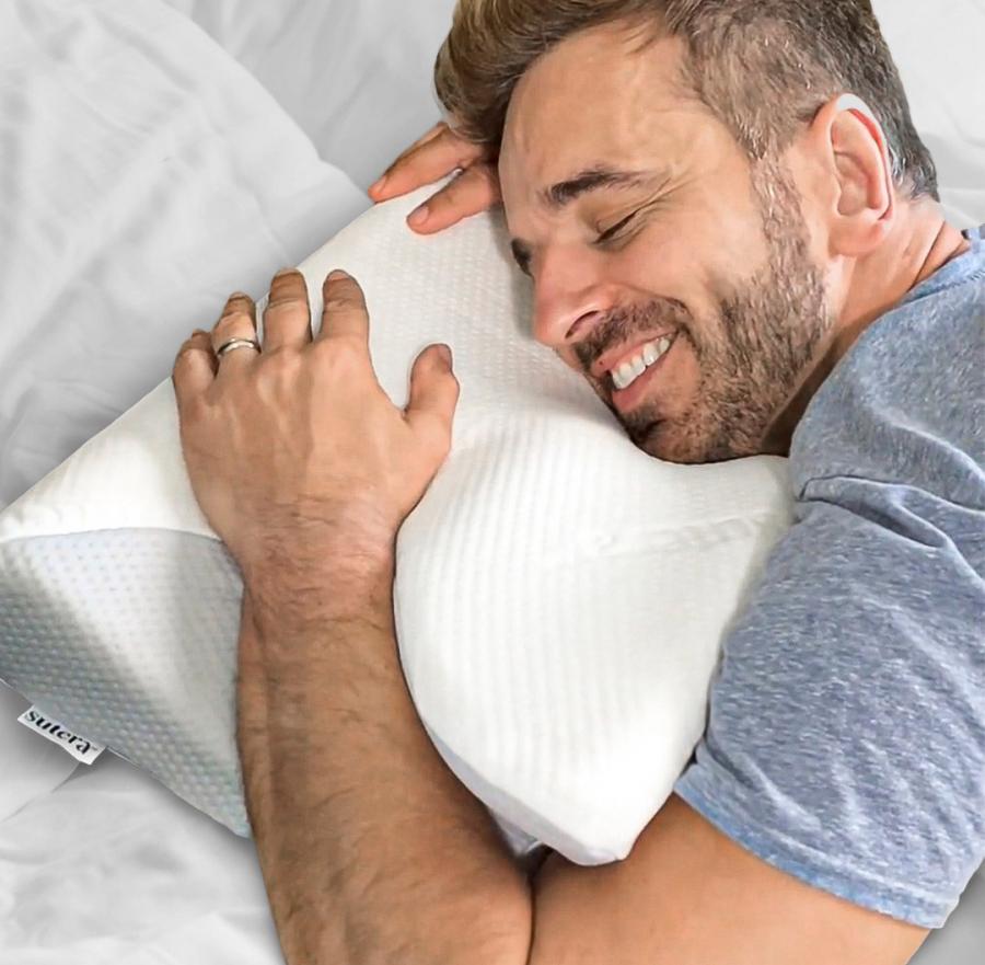 Sutera Ergonomic Pillow With Arm slots for side and stomach sleepers