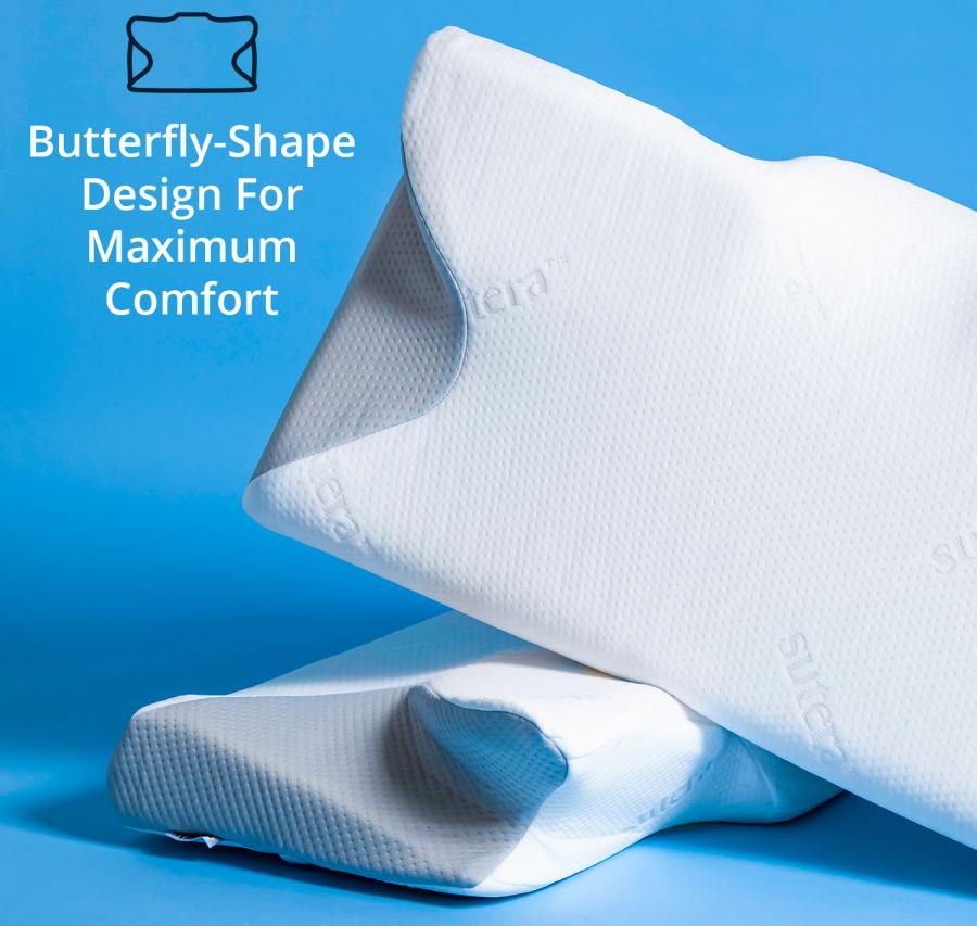 Sutera Ergonomic Pillow With Arm slots for side and stomach sleepers