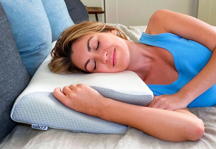 Sutera Ergonomic Pillow With Arm slots for side and stomach sleepers