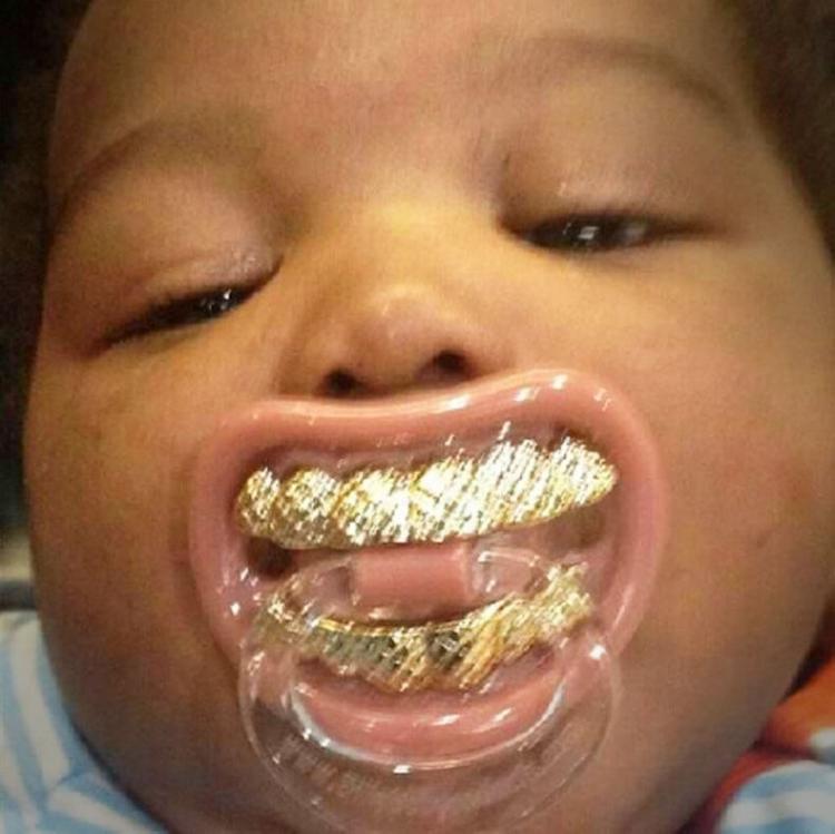 Pimp Grillz Baby Pacifier