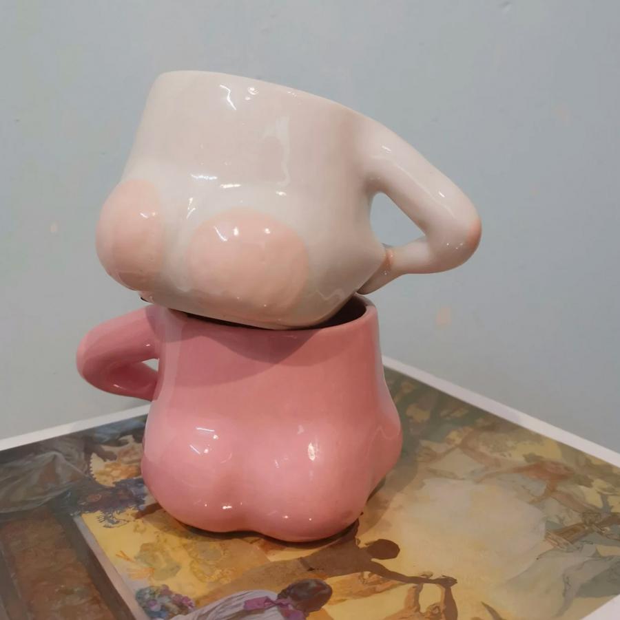 Funny Pinching Fat Belly Coffee Mug