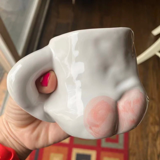Funny Pinching Fat Belly Coffee Mug
