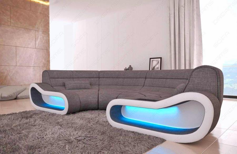 Futuristic Half-Circle Gaming Couch With LED Lights