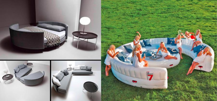 half-circle sofa