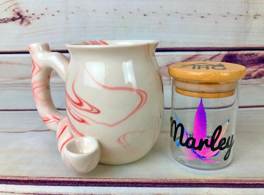 Wake N Bake Coffee Mug With Weed Pipe