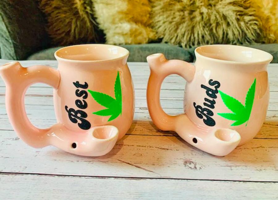 Wake N Bake Coffee Mug With Weed Pipe