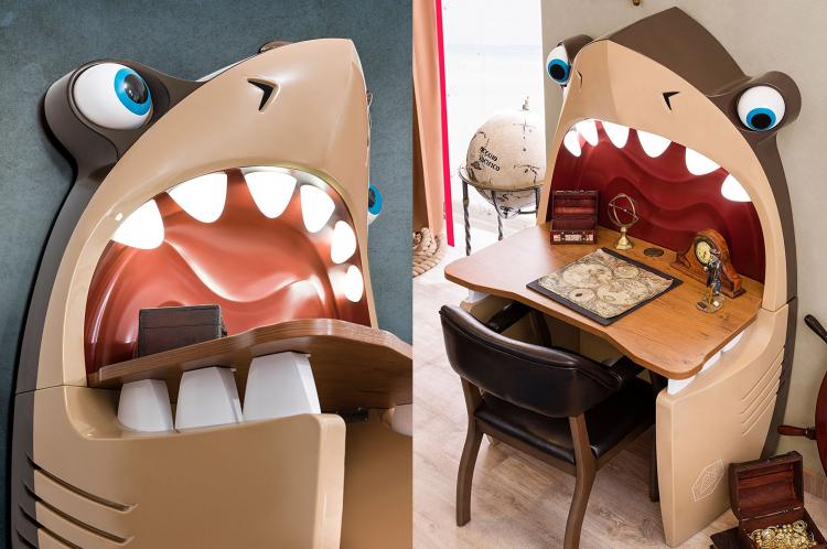 Cilek Pirate Shark Kid's Desk - Children's pirate themed bedroom set