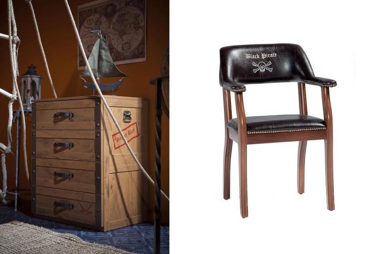 Cilek Pirate Shark Kid's Desk - Children's pirate themed bedroom set