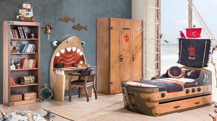 Cilek Pirate Shark Kid's Desk - Children's pirate themed bedroom set