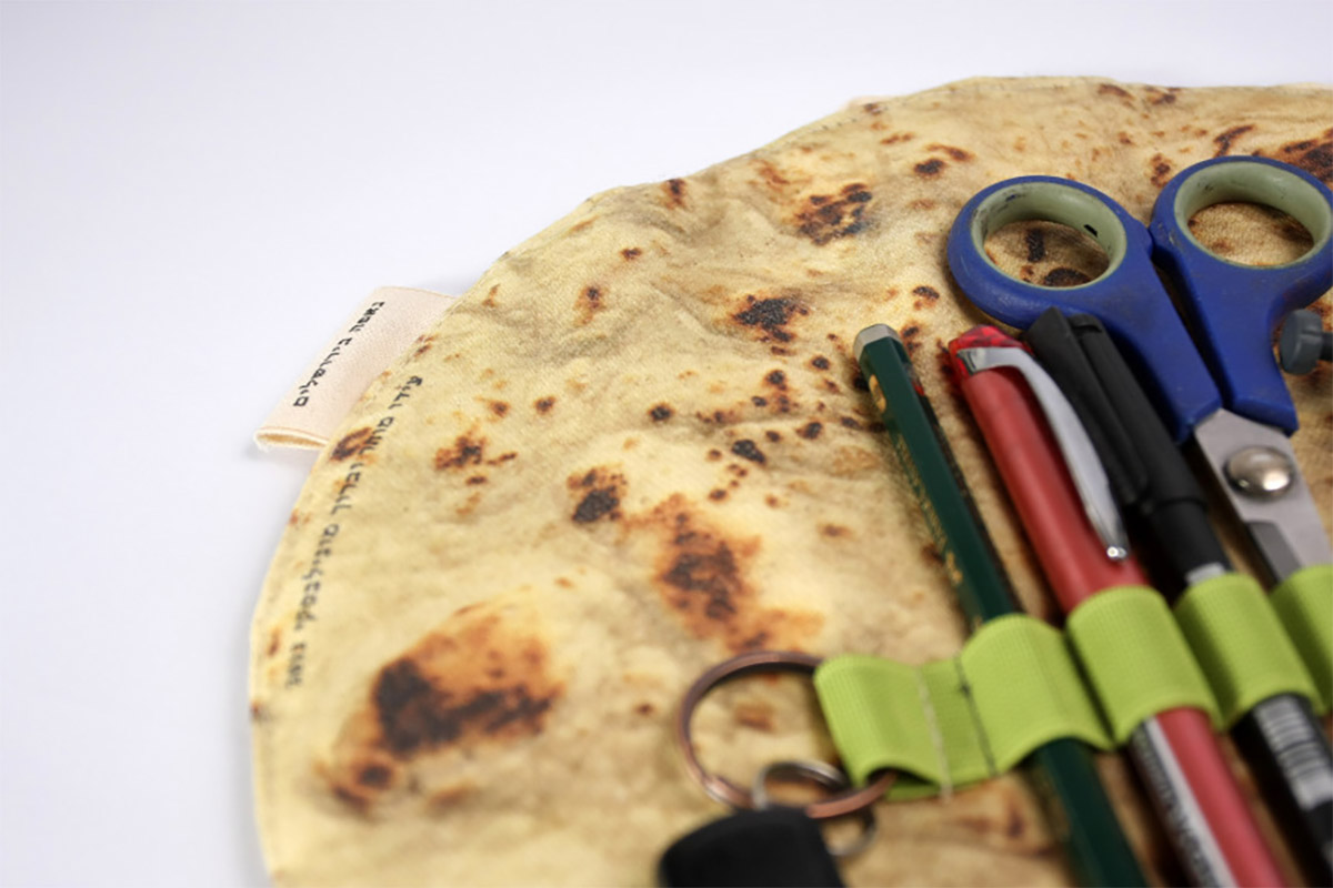Pita Bread Art Supply Holder - Burrito roll pencil case