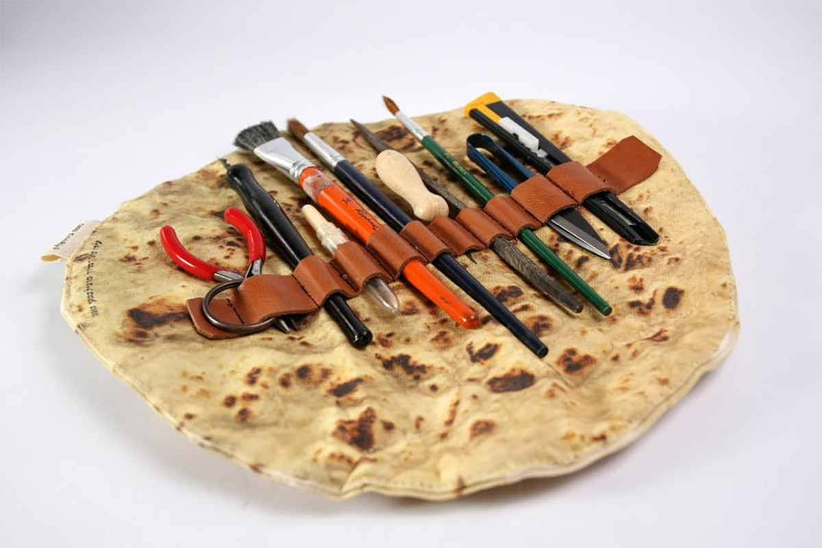 Pita Bread Art Supply Holder - Burrito roll pencil case