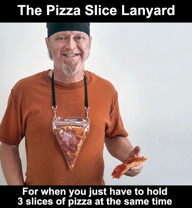 Pizza Slice Holding Lanyard