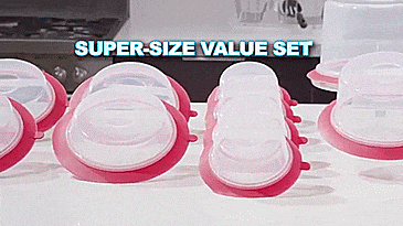 Plate Toppers - Leftover Plate Tupperware - Suction Leftover Keeper